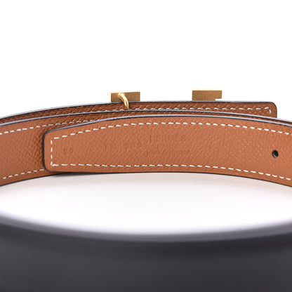 Hermes Swift Epsom 24mm Mini Constance H Belt 90 Black Gold 4 of 7