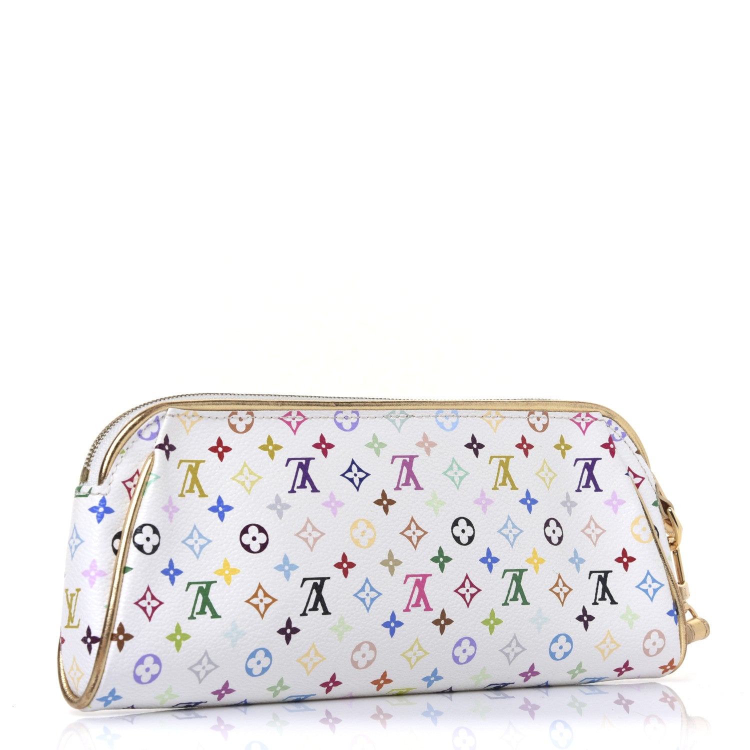 Louis Vuitton Monogram Multicolor Kate Clutch White 3 of 14