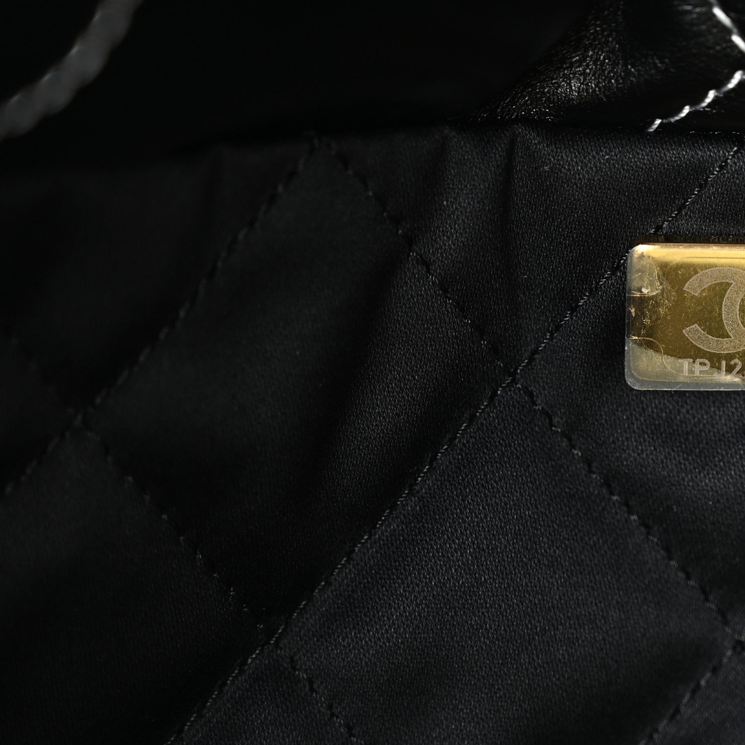 Chanel Shiny Calfskin Stitched Chanel 22 Black White 8 of 12