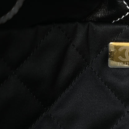 Chanel Shiny Calfskin Stitched Chanel 22 Black White 8 of 12