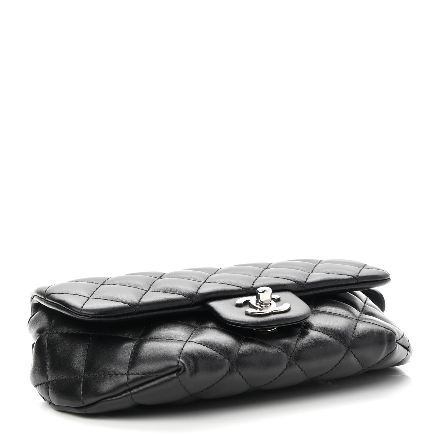 Chanel Calfskin Quilted CC Uniform Flap Belt Bag Black 4 of 9