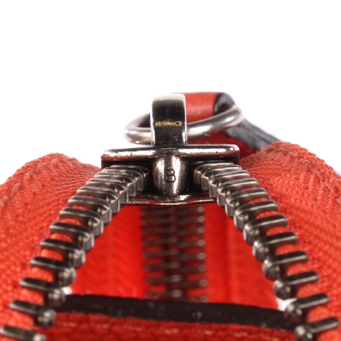 Drummed Calfskin Mini Luggage Vermillion