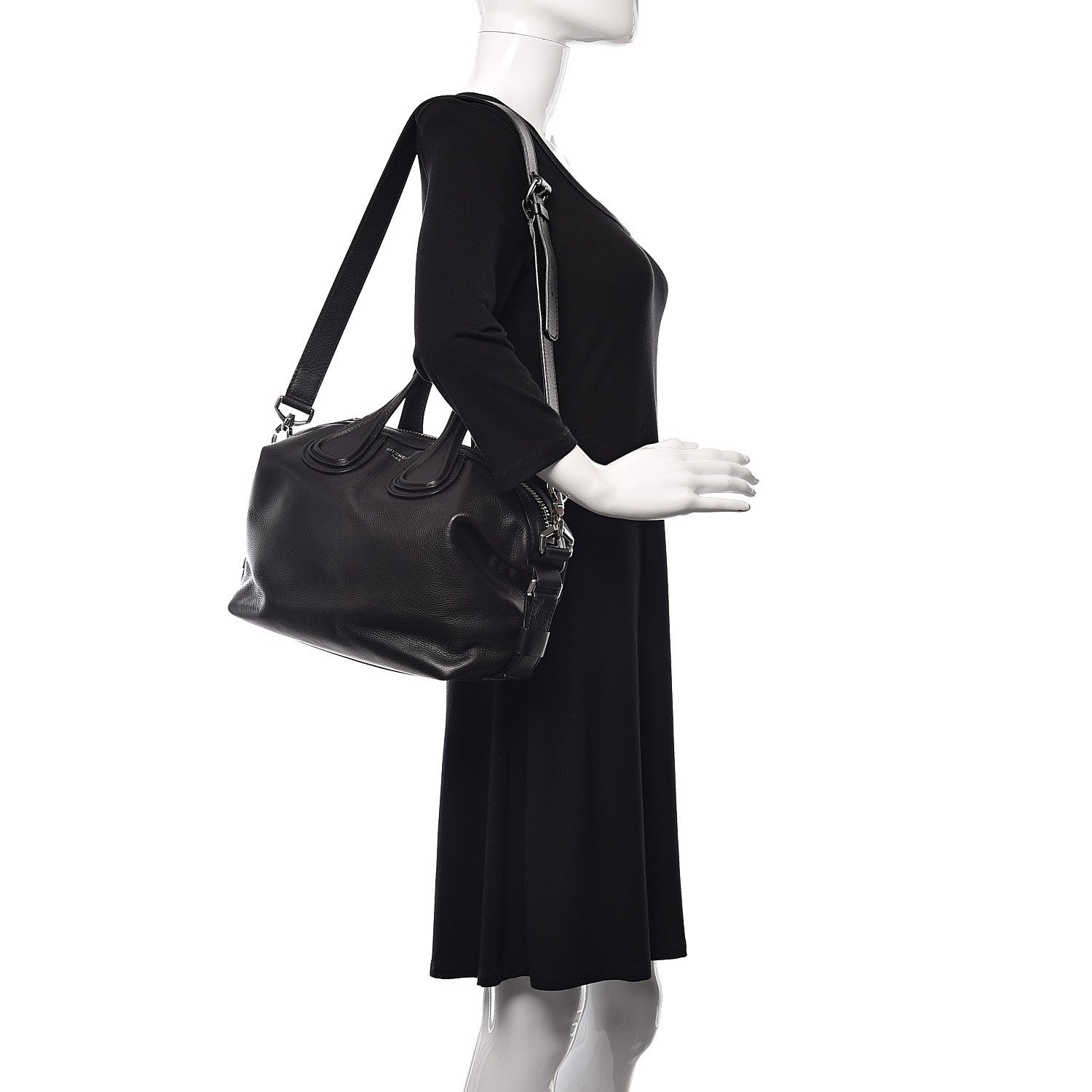 Givenchy Waxy Grained Calfskin Small Nightingale Black 2 of 12