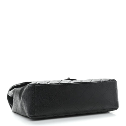 Chanel Caviar Quilted Maxi Single Flap Black 4 of 14
