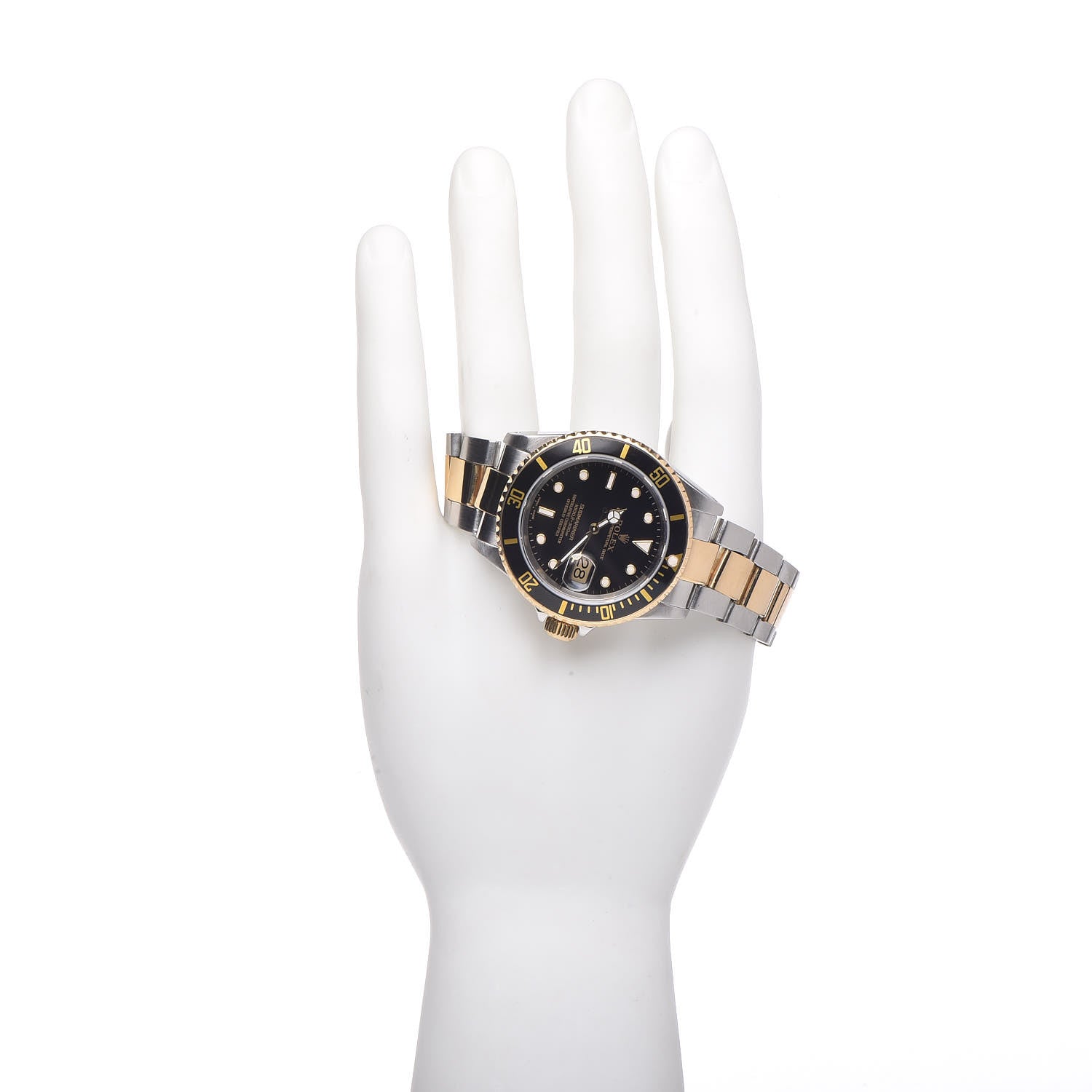 Rolex Stainless Steel 18K Yellow Gold 40mm Submariner Oyster Perpetual Date Watch Black 16613 2 of 6