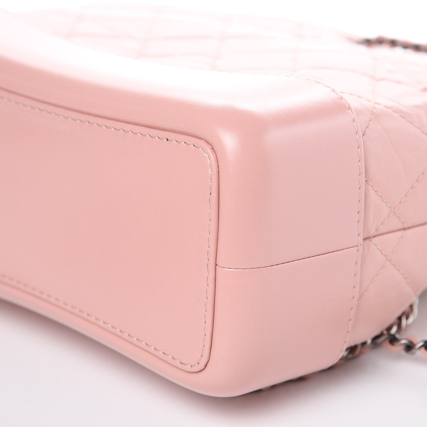 Aged Calfskin Quilted Small Gabrielle Backpack Pink