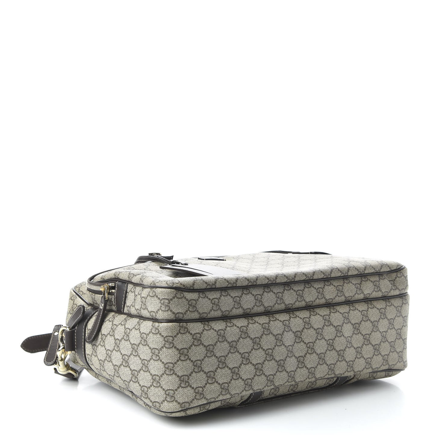 GG Plus Monogram Medium Travel Bag Dark Brown