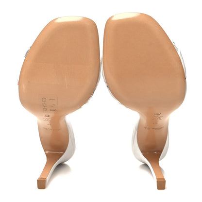 Louis Vuitton Lambskin Embossed Monogram Watercolor Neo Revival 95mm Mules 41 White Multicolor 5 of 8