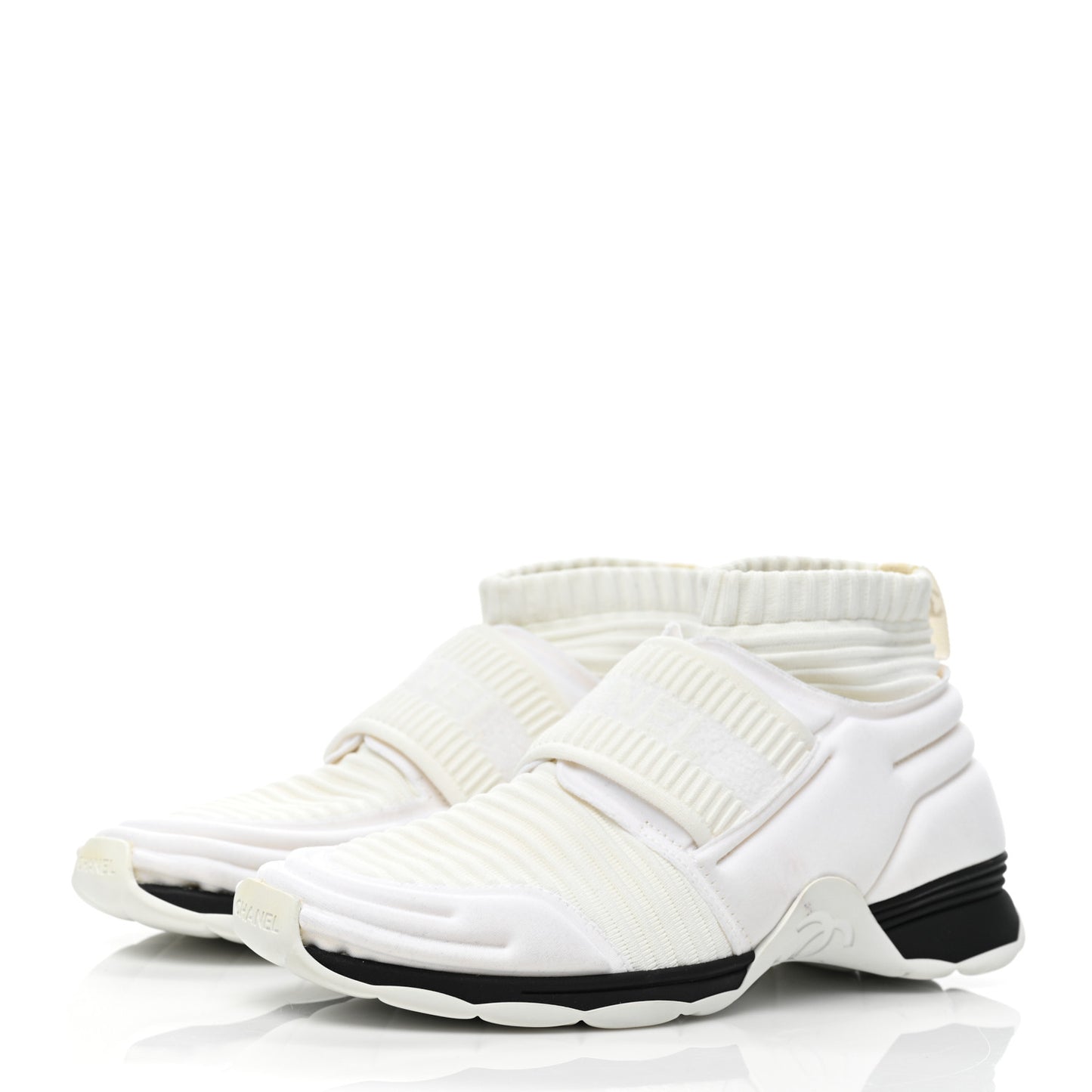 Stretch Fabric CC Sneakers 37 White
