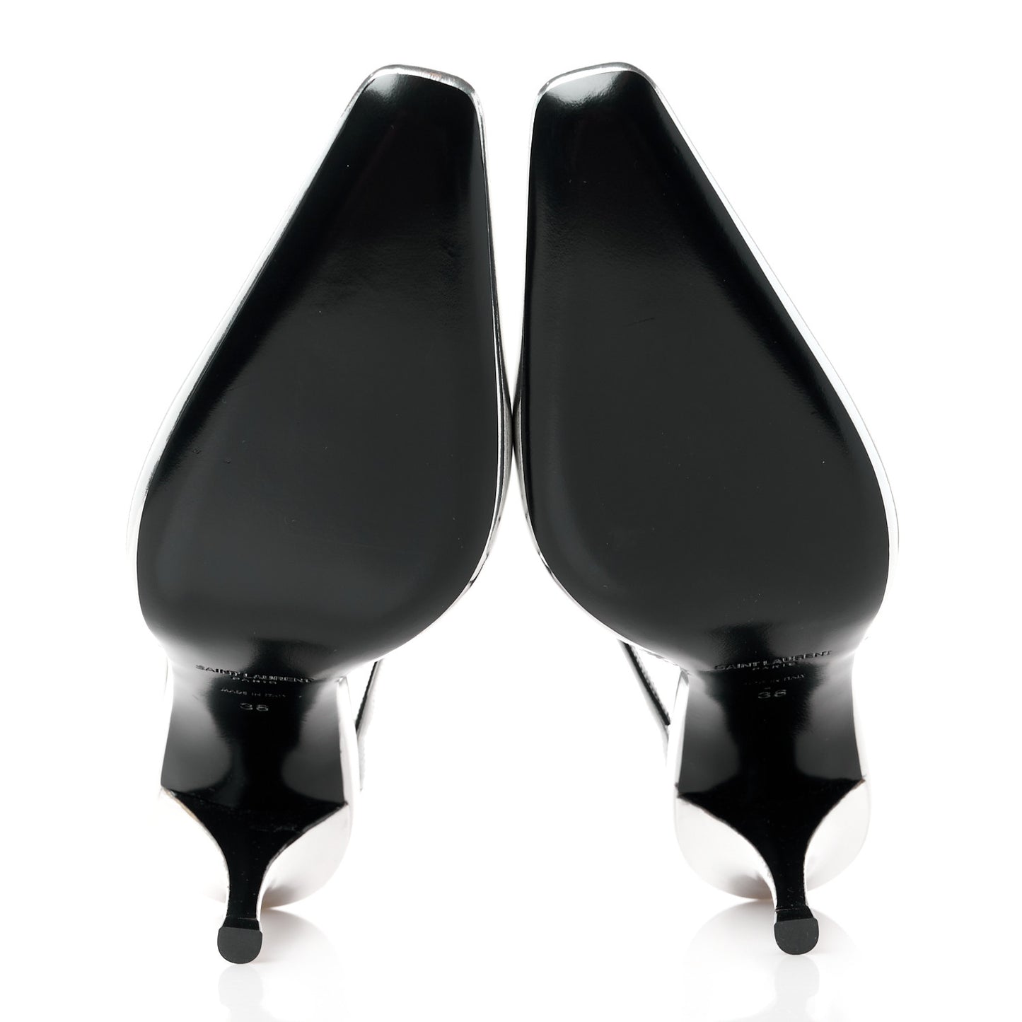 Patent Tom 90 Dream Slingback Pumps 36 Argento
