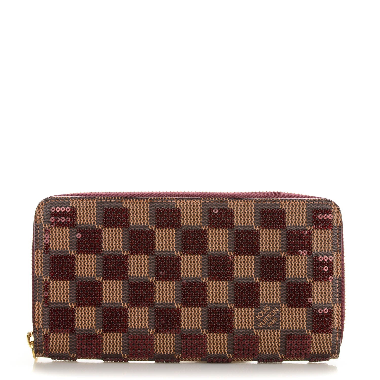 Louis Vuitton Damier Paillettes Zippy Wallet Red 1 of 7