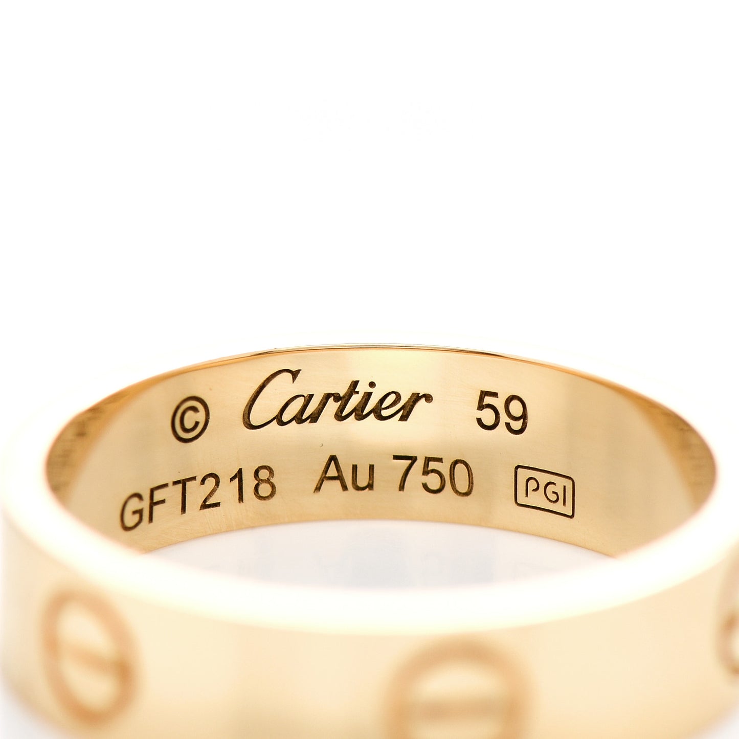 18K Yellow Gold 5.5mm LOVE Ring 59 8.75