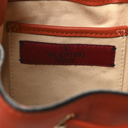 Valentino Garavani Grained Calfskin Rockstud Bucket Bag Orange 6 of 10