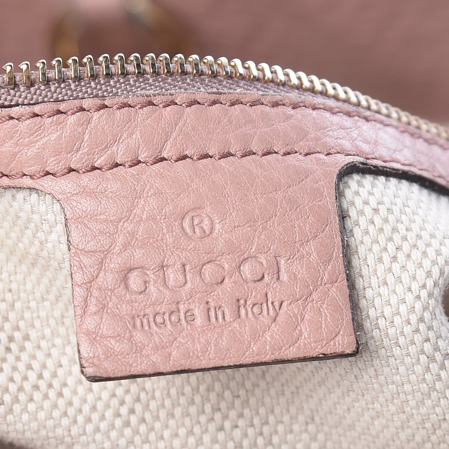 Gucci Pebbled Calfskin Medium Soho Chain Shoulder Bag Dark Cipria 6 of 14