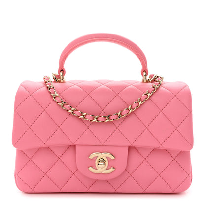Chanel Caviar Quilted Mini Top Handle Rectangular Flap Pink 1 of 11