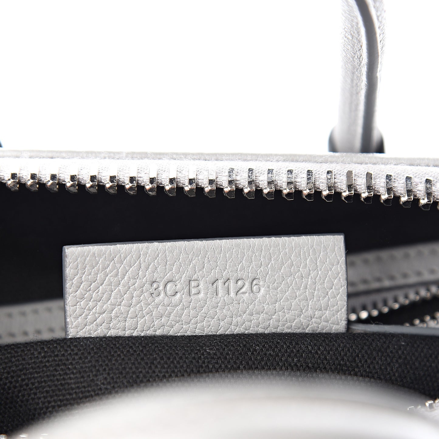 Sugar Goatskin Mini Antigona Pearl Grey