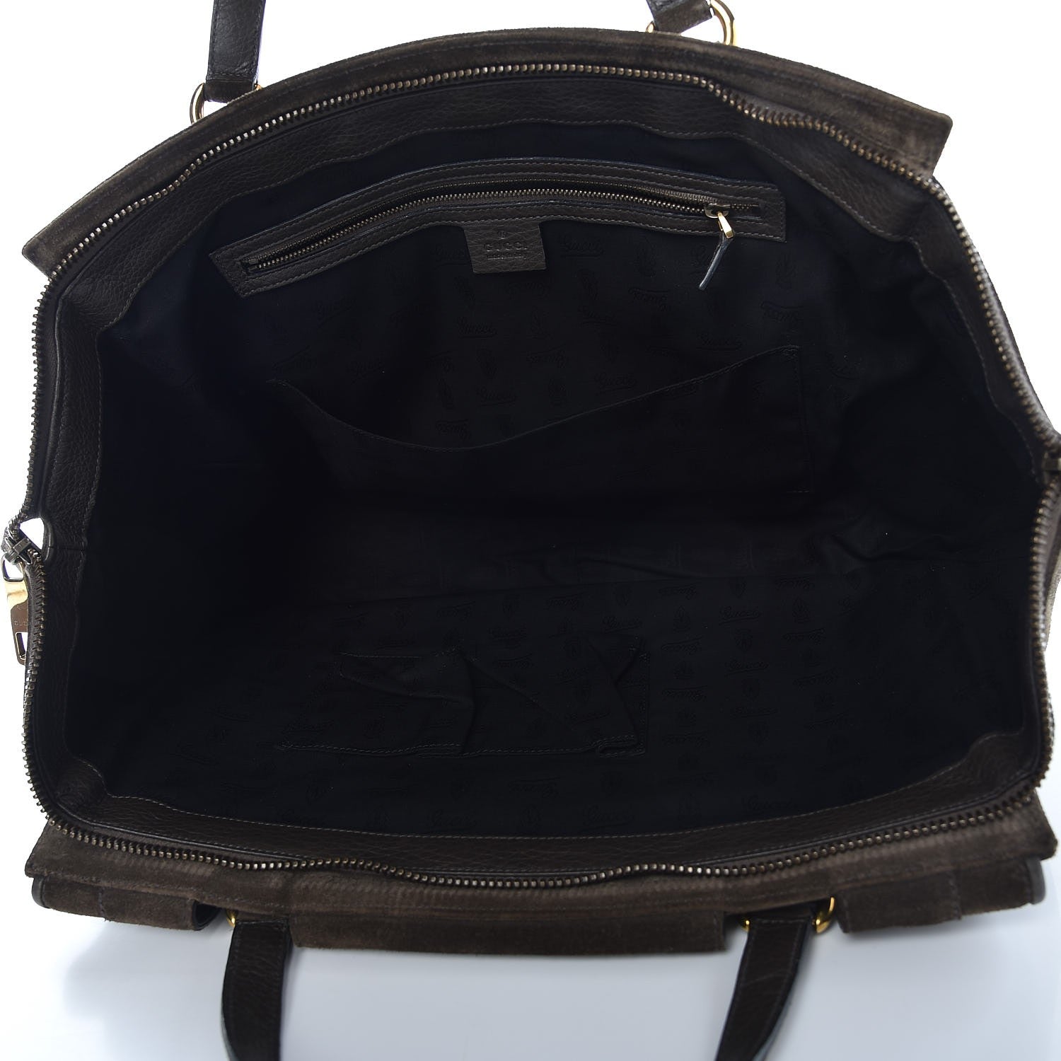 Gucci Suede Medium 1973 Top Handle Satchel Olive 5 of 16