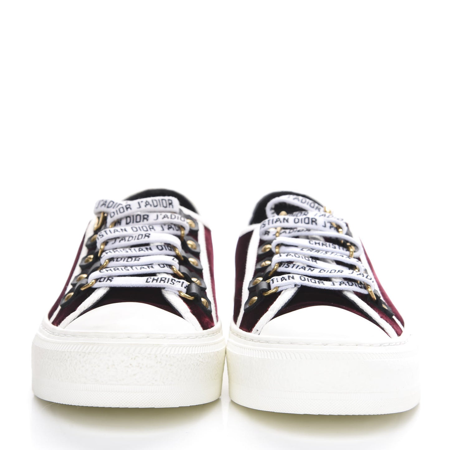 Velvet Walk'N'Dior Low Top Sneakers 37.5 Deep Amaranth