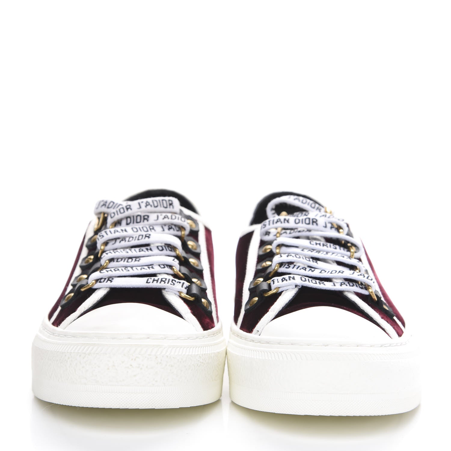 Christian Dior Velvet Walk'N'Dior Low Top Sneakers 37.5 Deep Amaranth 2 of 9