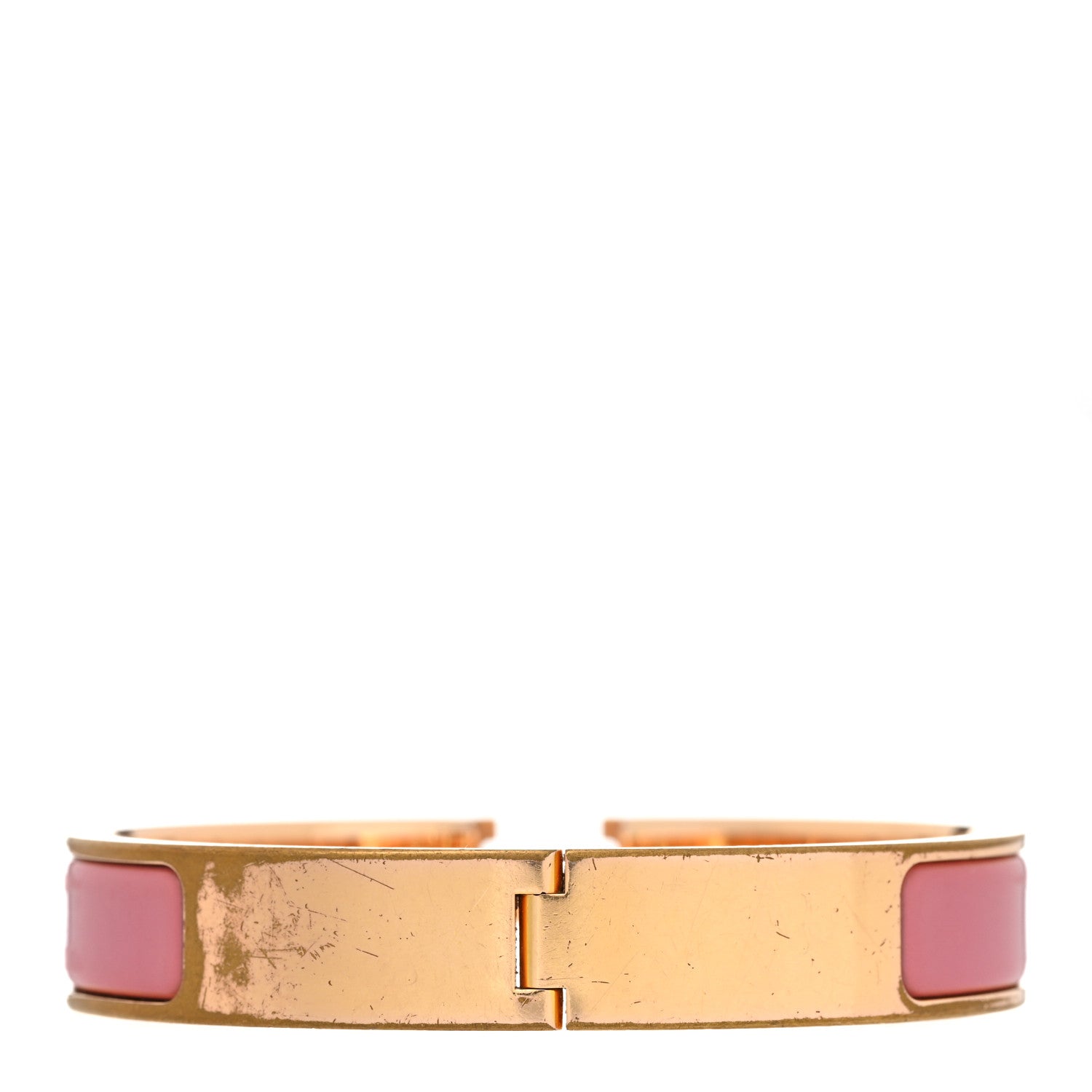 Hermes Enamel Narrow Clic Clac H Bracelet PM Rose Delirium 3 of 6