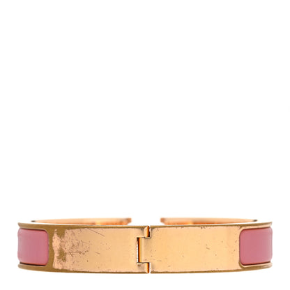Hermes Enamel Narrow Clic Clac H Bracelet PM Rose Delirium 3 of 6