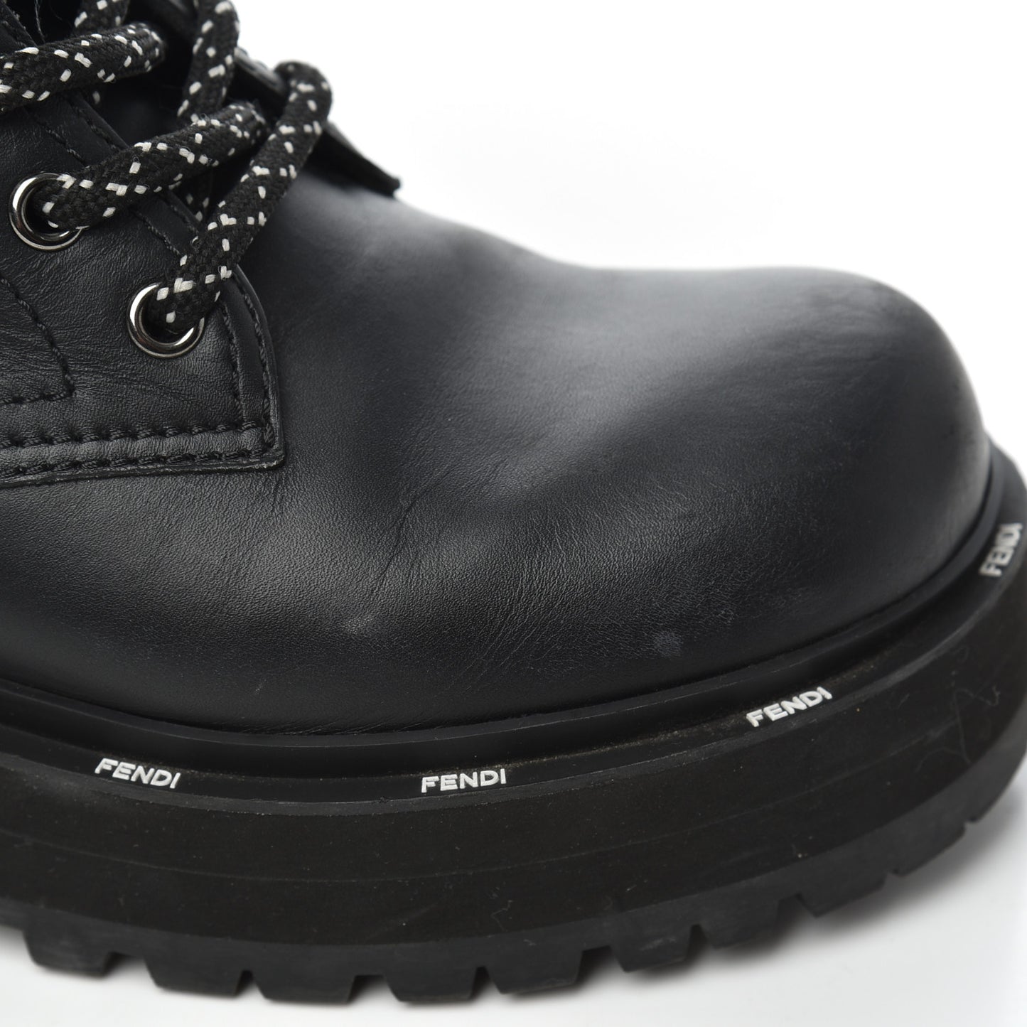 Calfskin FFreedom Platform Biker Boots 35 Black
