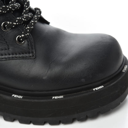 Fendi Calfskin FFreedom Platform Biker Boots 35 Black 11 of 18