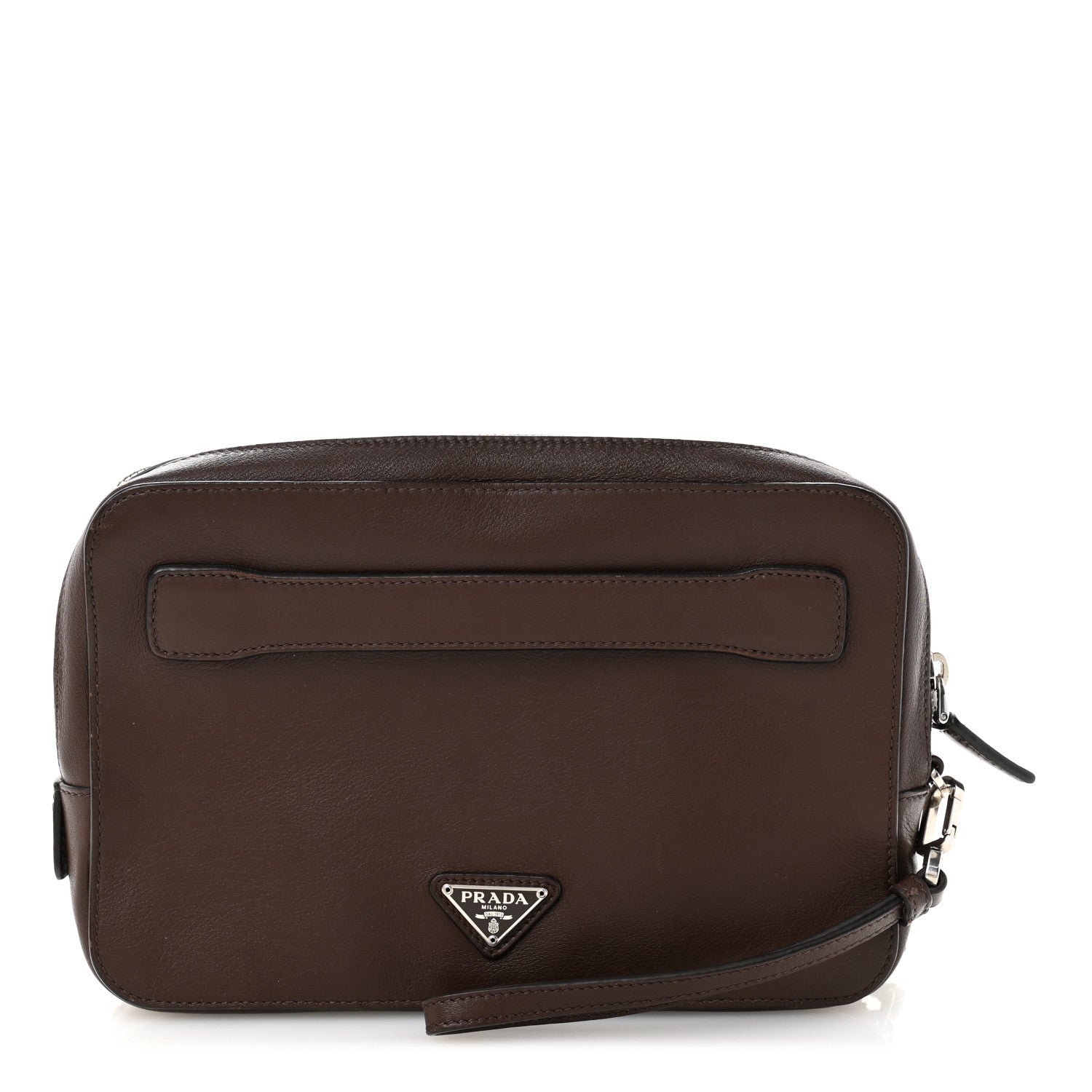 Prada Vitello City Travel Pouch Bruciato 1 of 13