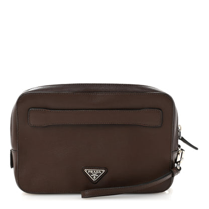 Prada Vitello City Travel Pouch Bruciato 1 of 13