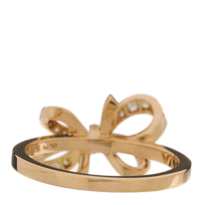 Tiffany 18K Rose Gold Diamond Double Bow Ring 51 5.75 4 of 6