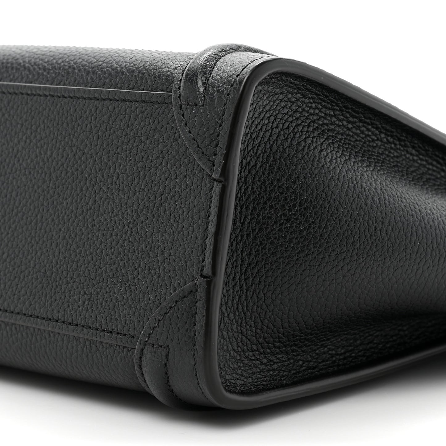 Drummed Calfskin Nano Luggage Black