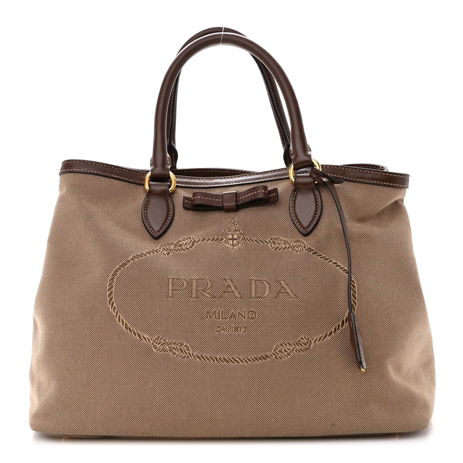 Prada Jacquard Logo Tote Moro 1 of 10