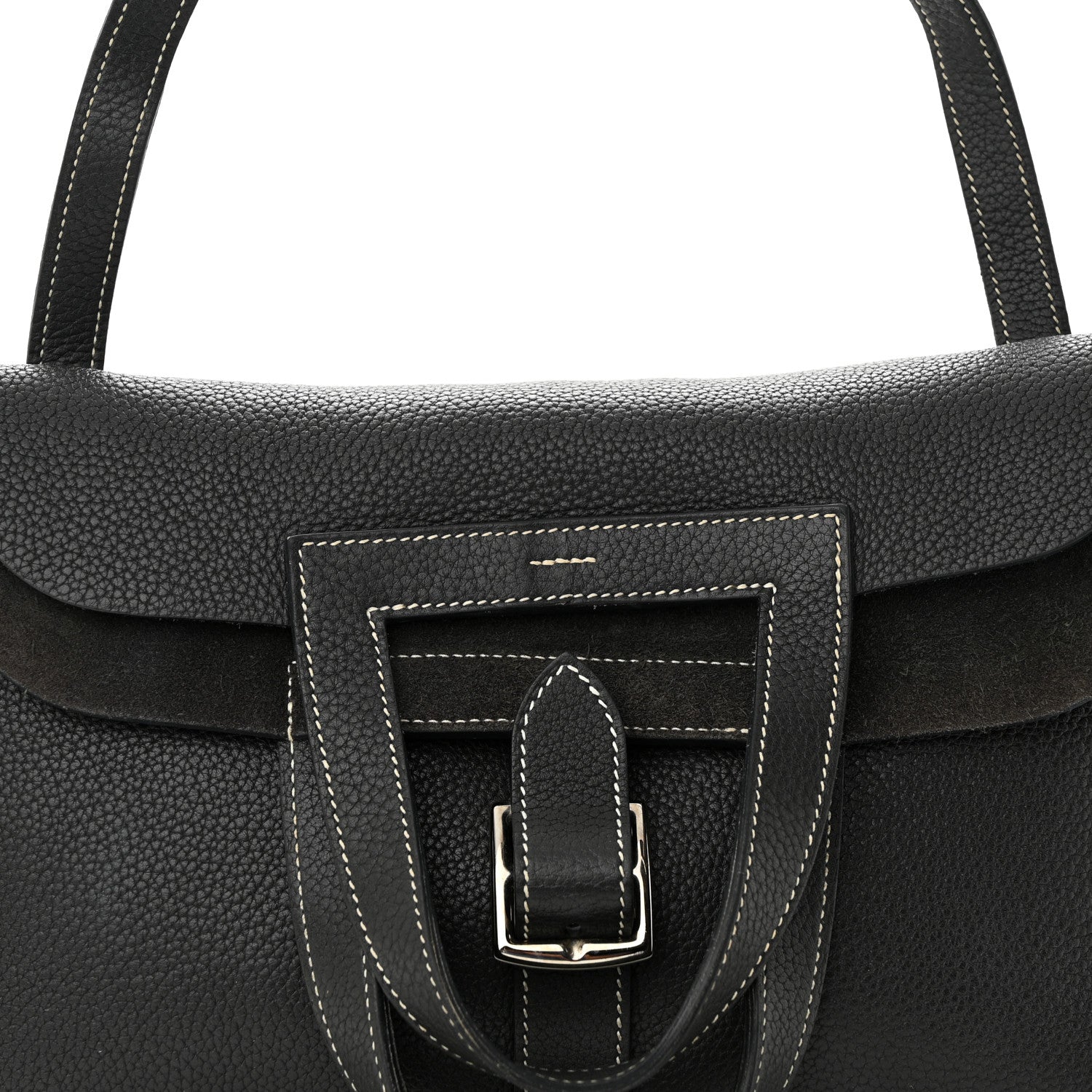 Hermes Taurillon Clemence Halzan 31 GM Black 8 of 16