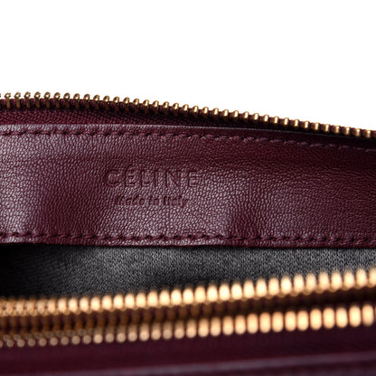 Celine Lambskin Large Trio Crossbody Bag Burgundy 11 of 21