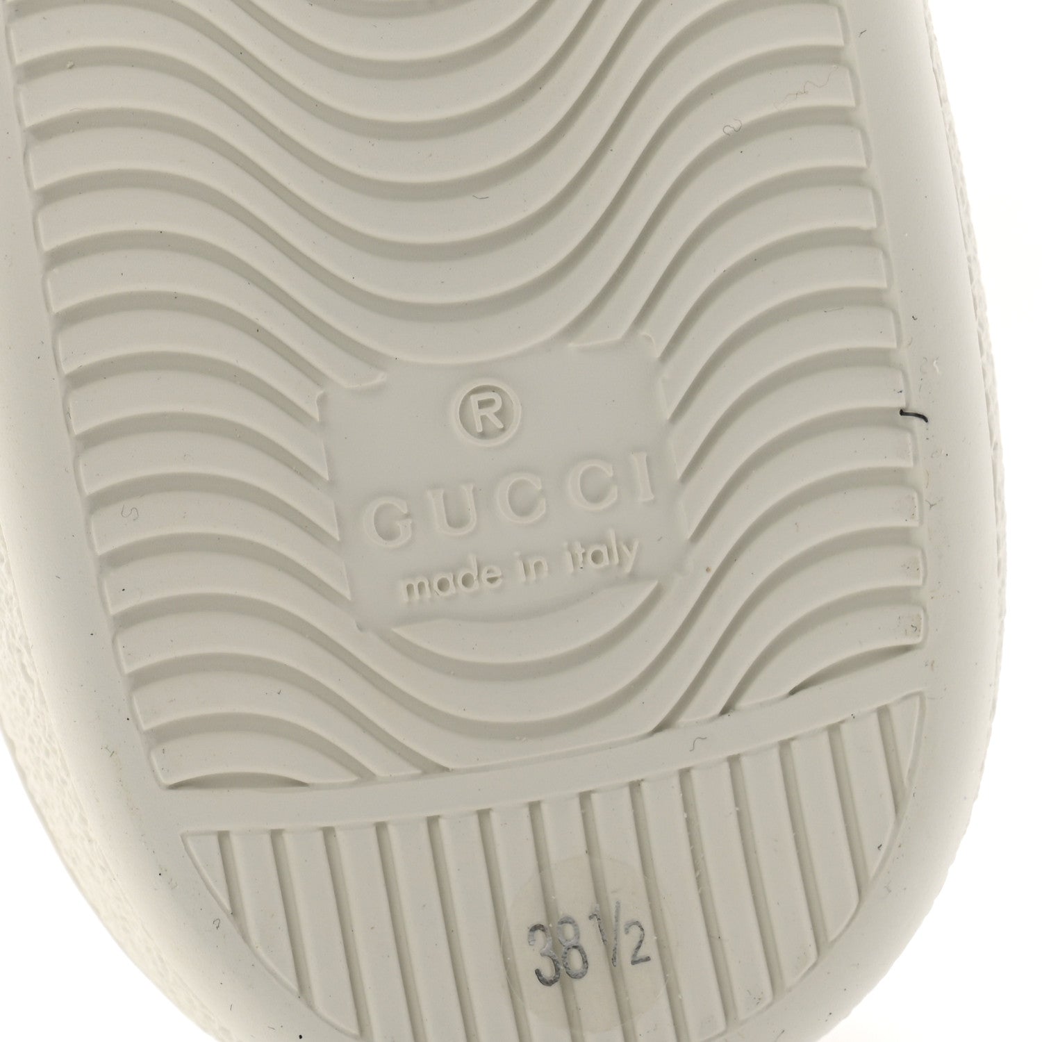 Gucci Calfskin Interlocking G Perforated Womens Ace Sneakers 38.5 White Grey Sky 7 of 9
