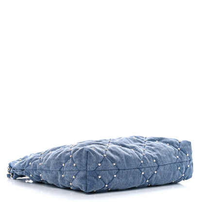 Chanel Washed Denim Quilted Studded Small Chanel 22 Blue 5 of 11