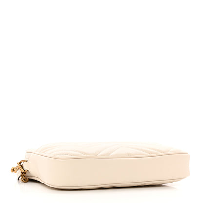 Gucci Calfskin Matelasse GG Marmont Multi-Use Mini Bag 85 34 Black Perfect Pink Mystic White 5 of 17
