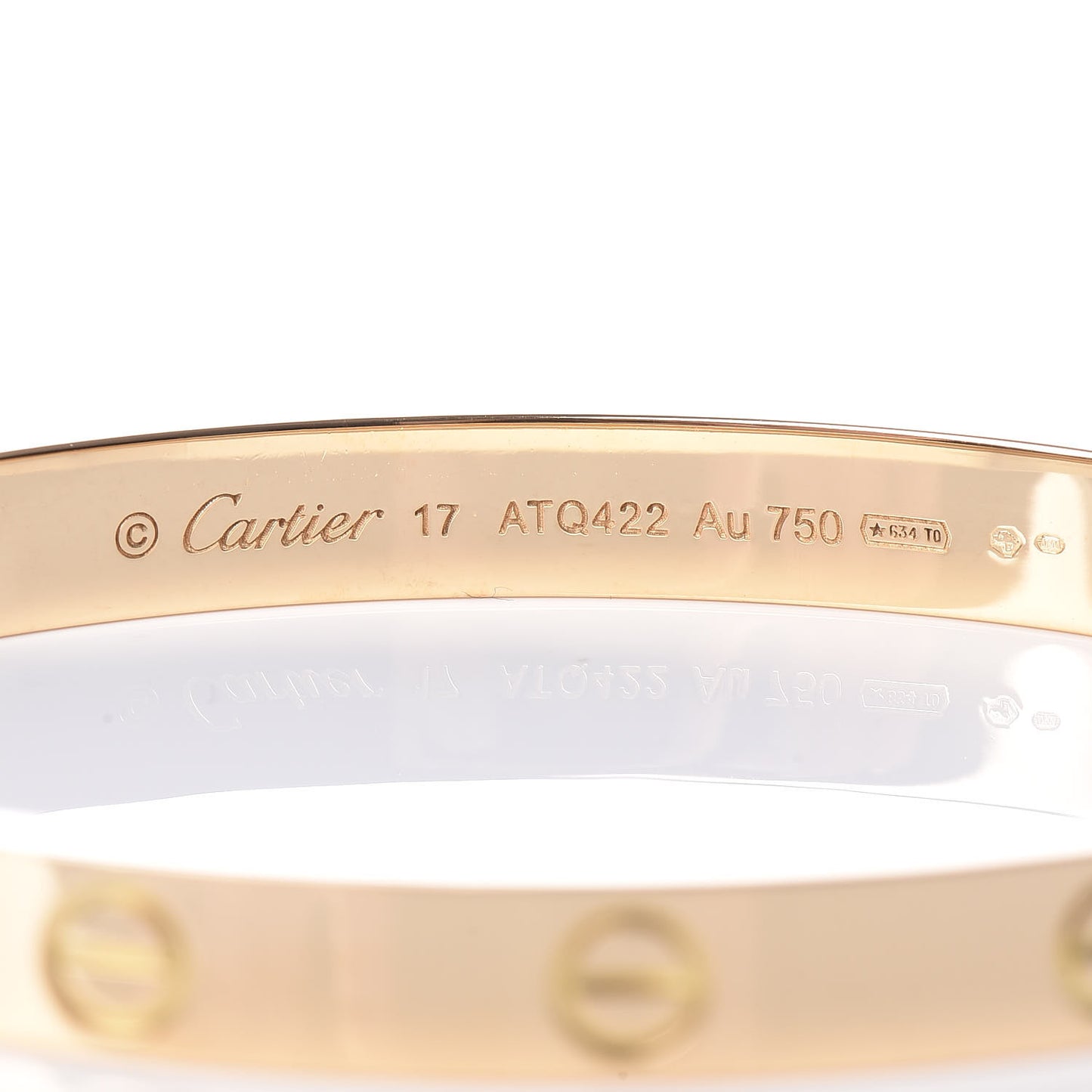 18K Yellow Gold LOVE Bracelet 17