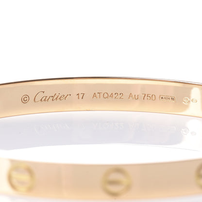 Cartier 18K Yellow Gold LOVE Bracelet 17 5 of 6