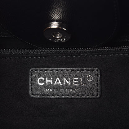 Chanel Caviar Medium Studded Deauville Tote Black 7 of 11