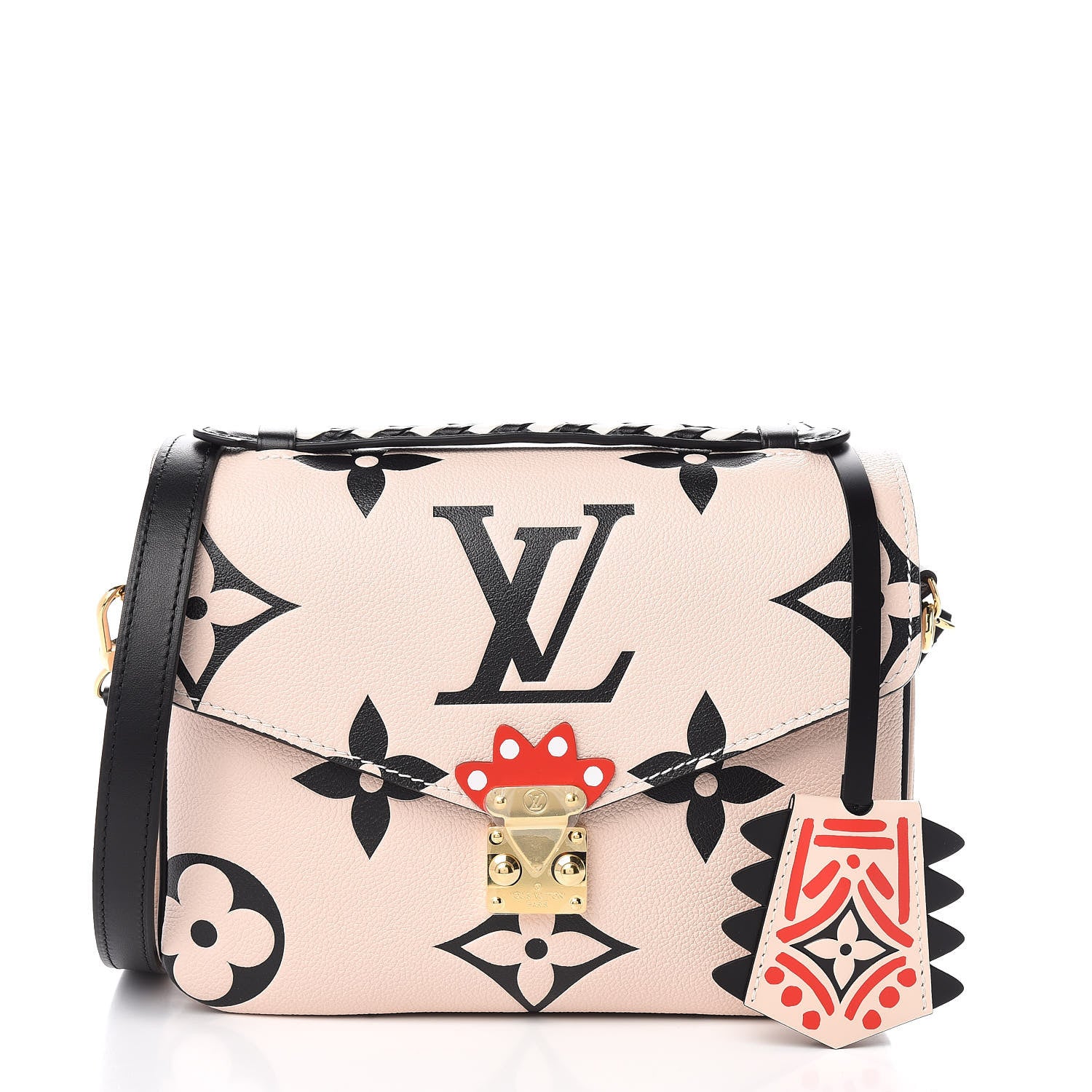 Louis Vuitton Empreinte Monogram Giant Crafty Pochette Metis Creme Black 1 of 8