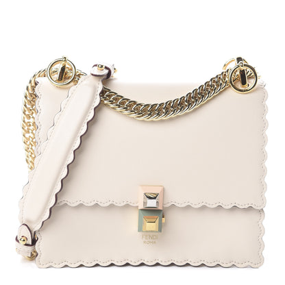Fendi Vitello Liberty Scalloped Studded Small Kan I Shoulder Bag Camelia 1 of 8