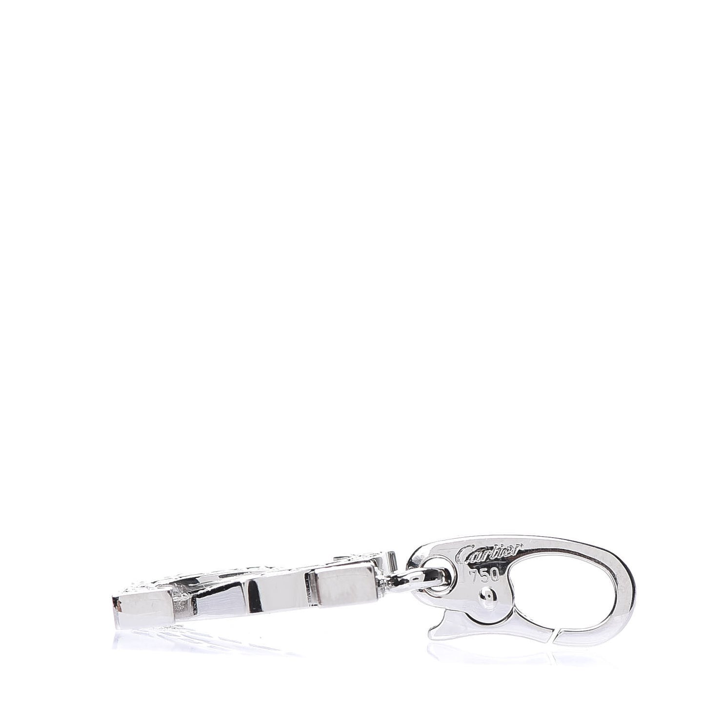 18K White Gold Diamond Logo Charm