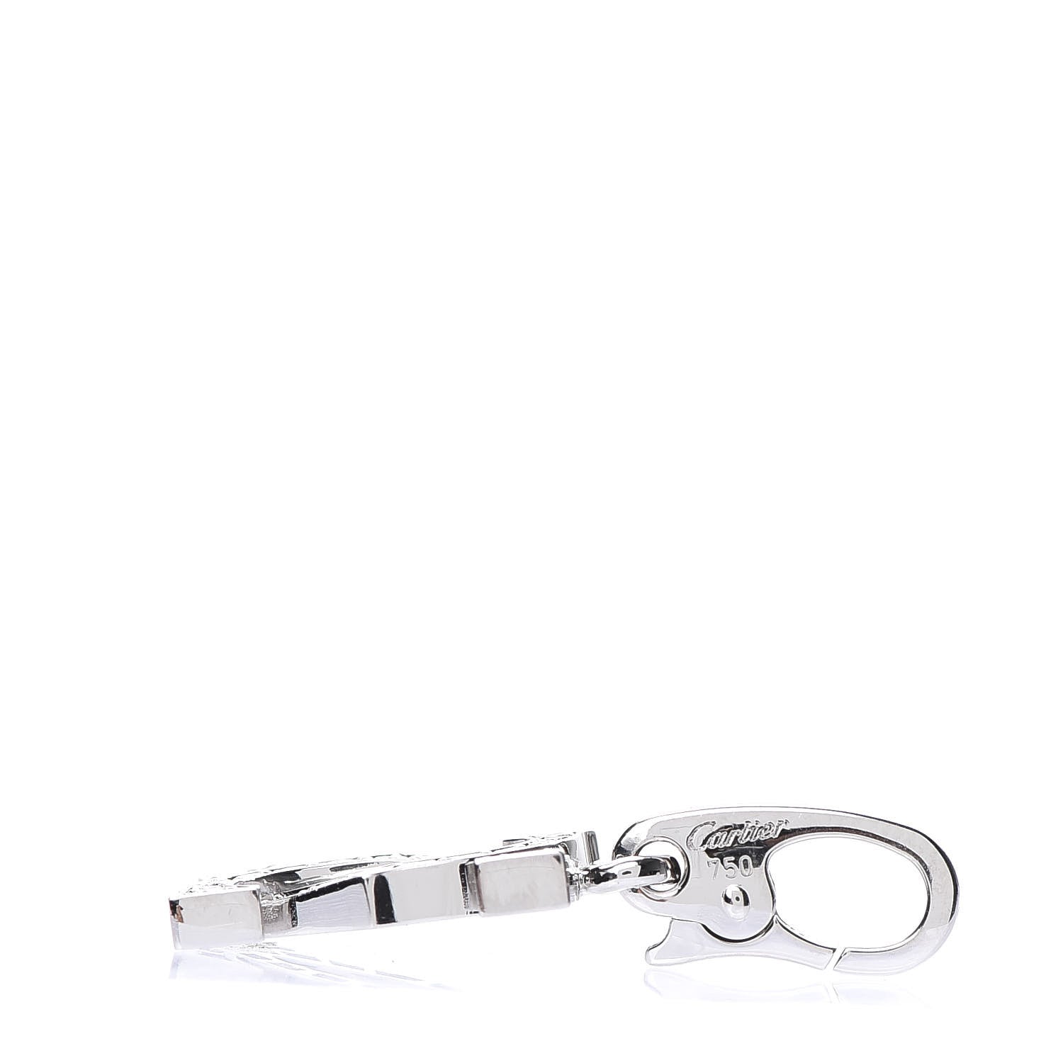 Cartier 18K White Gold Diamond Logo Charm 4 of 4