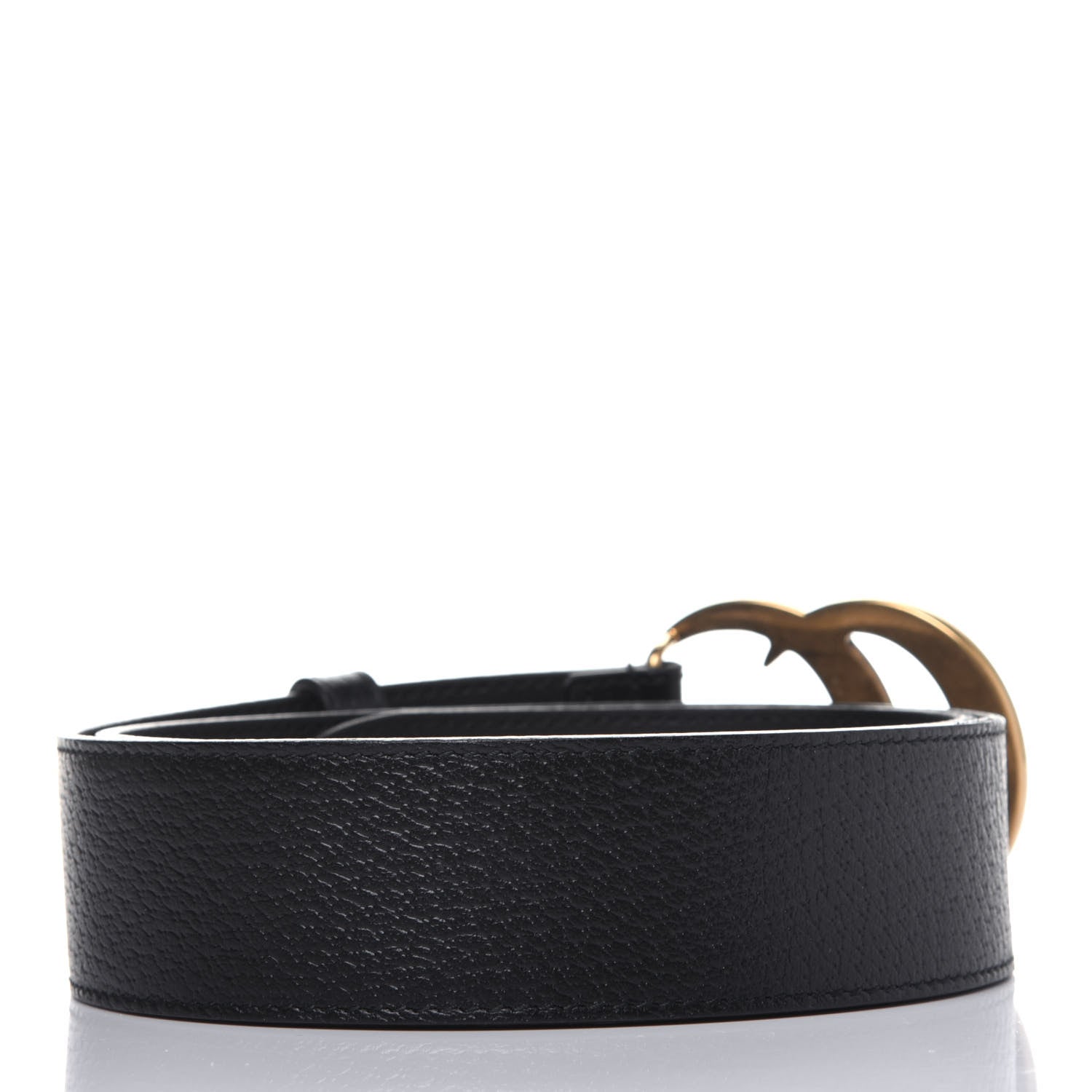 Gucci Textured Calfskin Double G 40mm Belt 80 32 Black 2 of 8