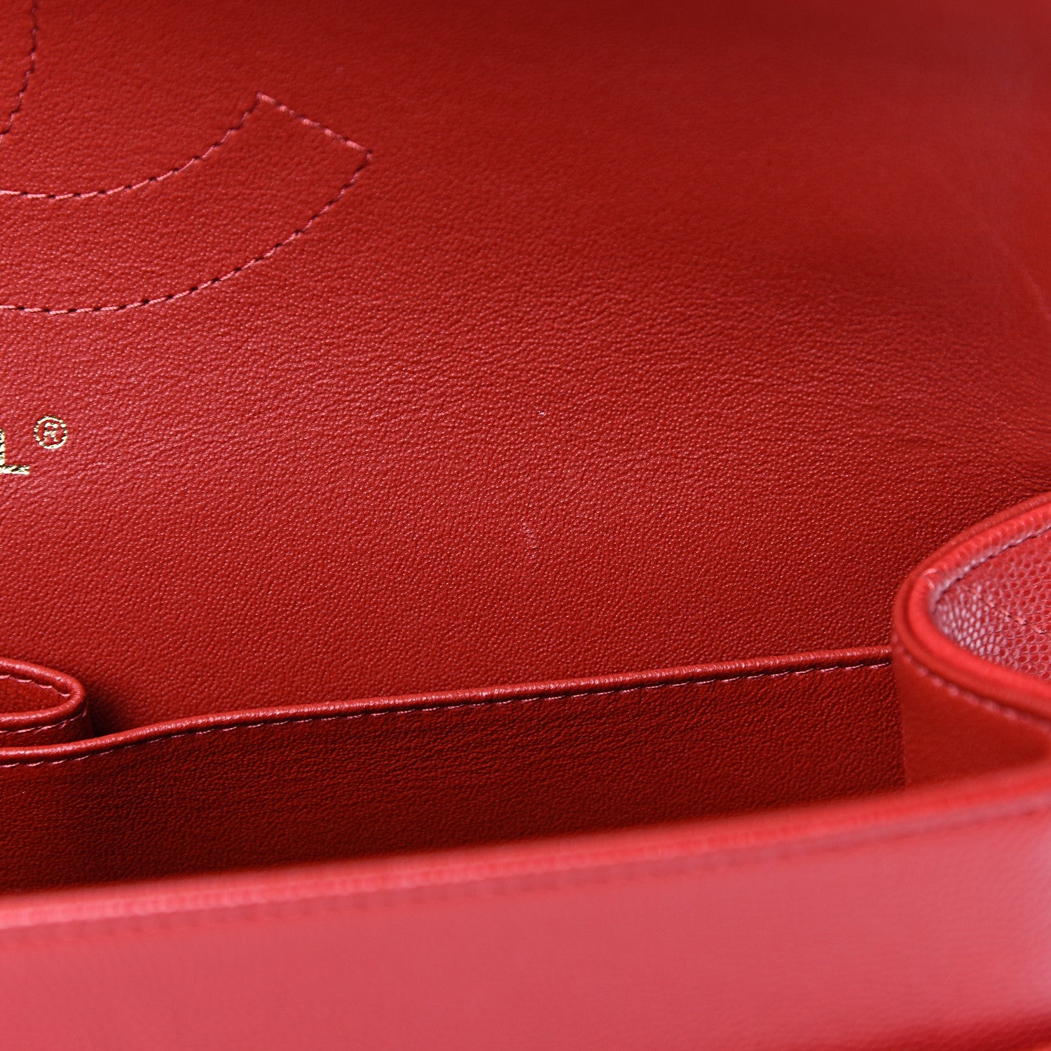 Chanel Caviar Quilted Jumbo Double Flap Red 10 of 11