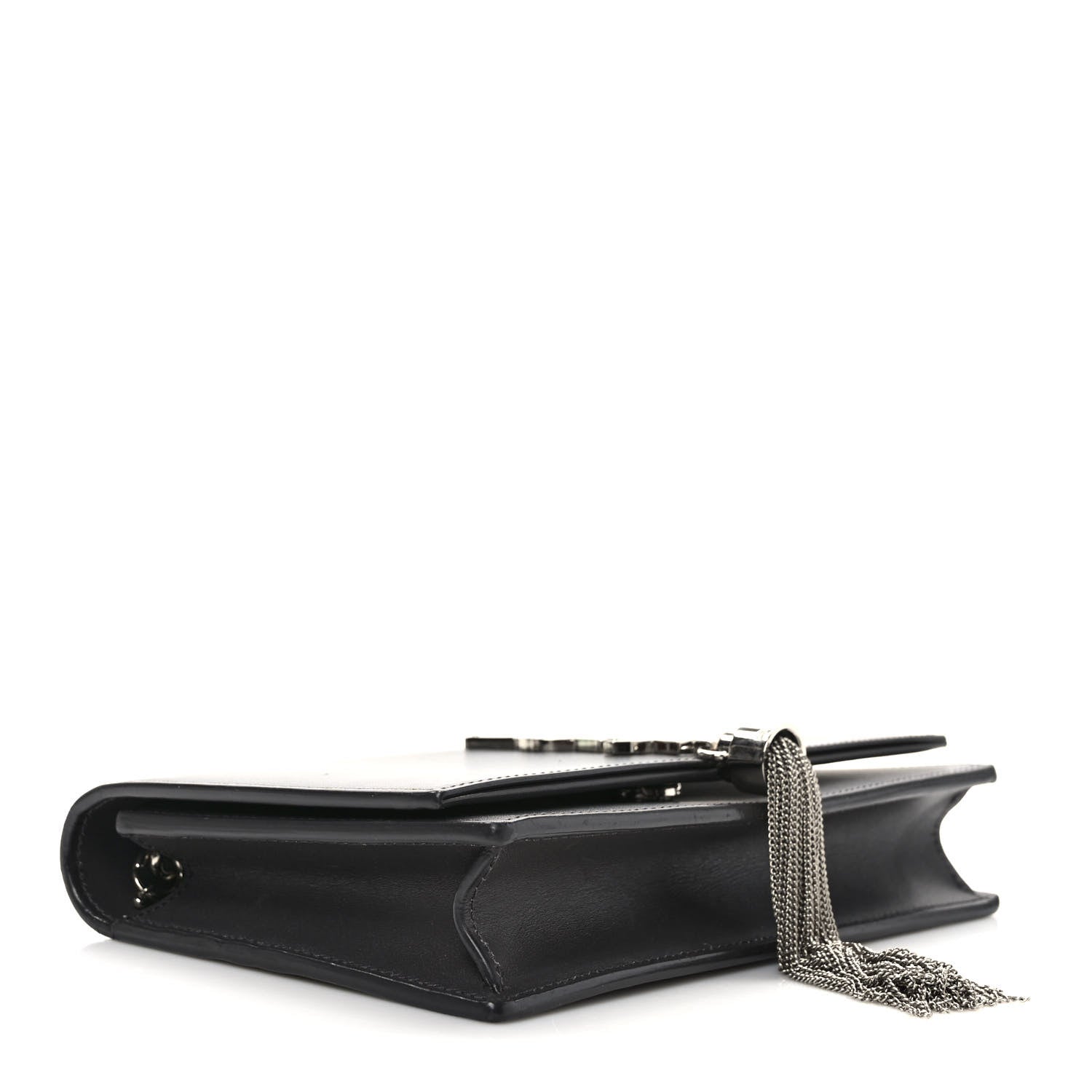 Saint Laurent Smooth Calfskin Classic Monogram Kate Tassel Chain Wallet Asphalt 4 of 9
