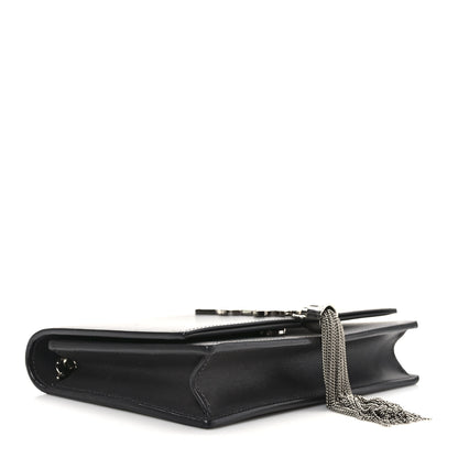 Saint Laurent Smooth Calfskin Classic Monogram Kate Tassel Chain Wallet Asphalt 4 of 9