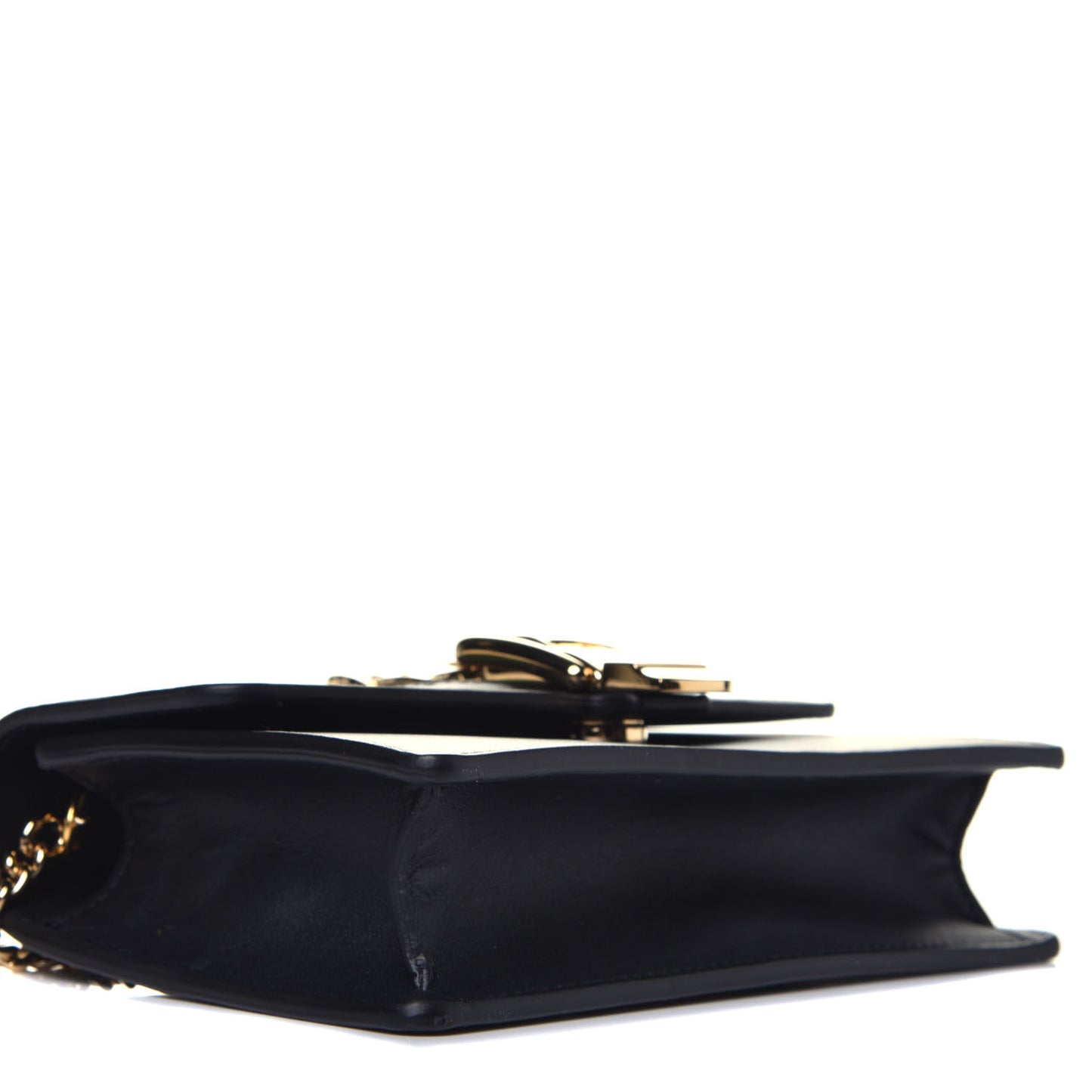 Calfskin Super Mini Sylvie Chain Shoulder Bag Black