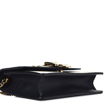 Gucci Calfskin Super Mini Sylvie Chain Shoulder Bag Black 8 of 9